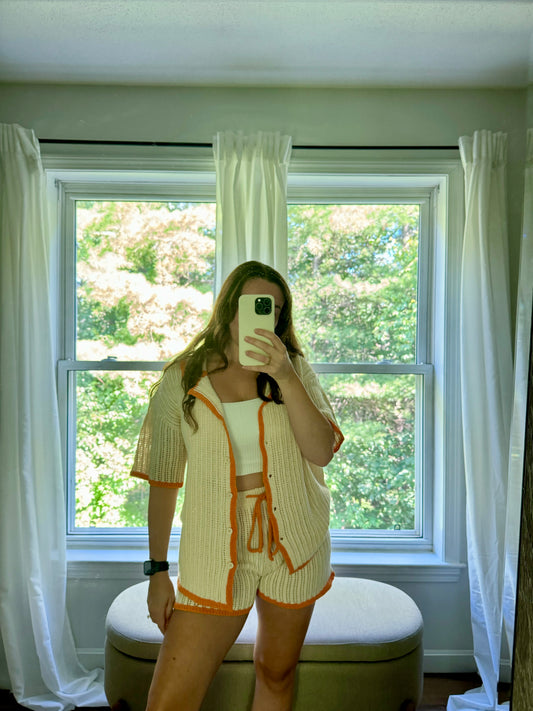 Aperol Button Up